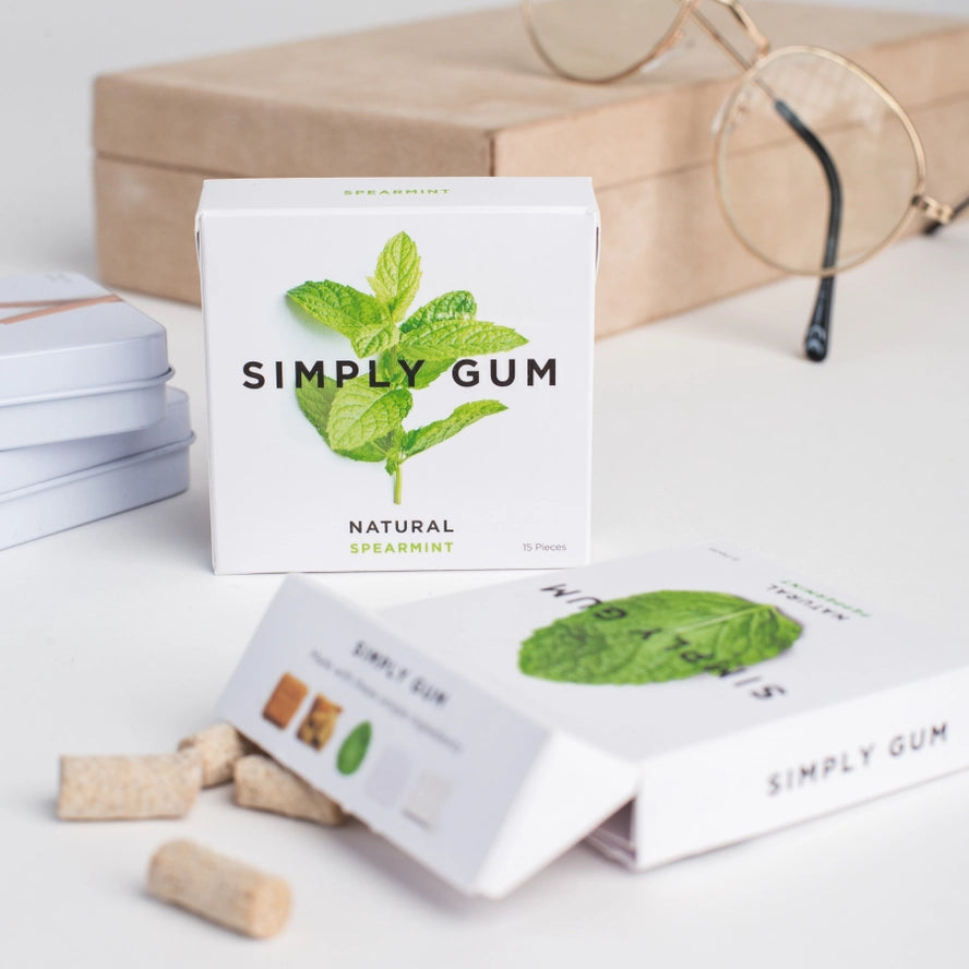 SIMPLY Spearmint Chewing Gum - Natural + Plastic-Free