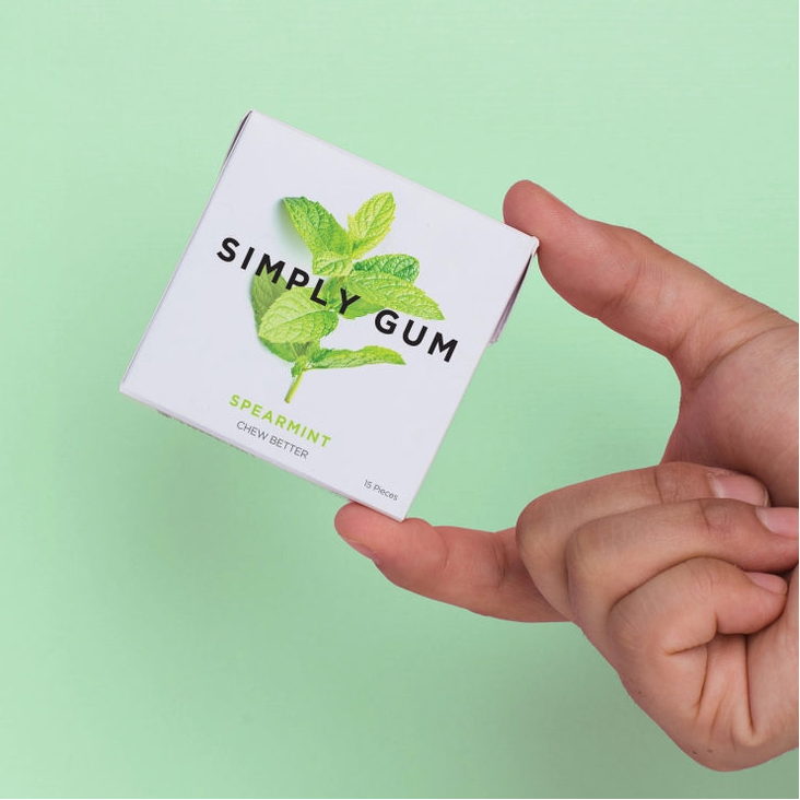 SIMPLY Spearmint Chewing Gum - Natural + Plastic-Free