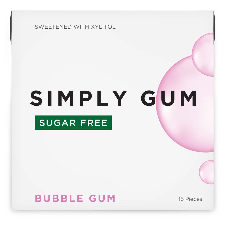 SIMPLY Sugar Free Bubble Gum - Natural + Plastic-Free