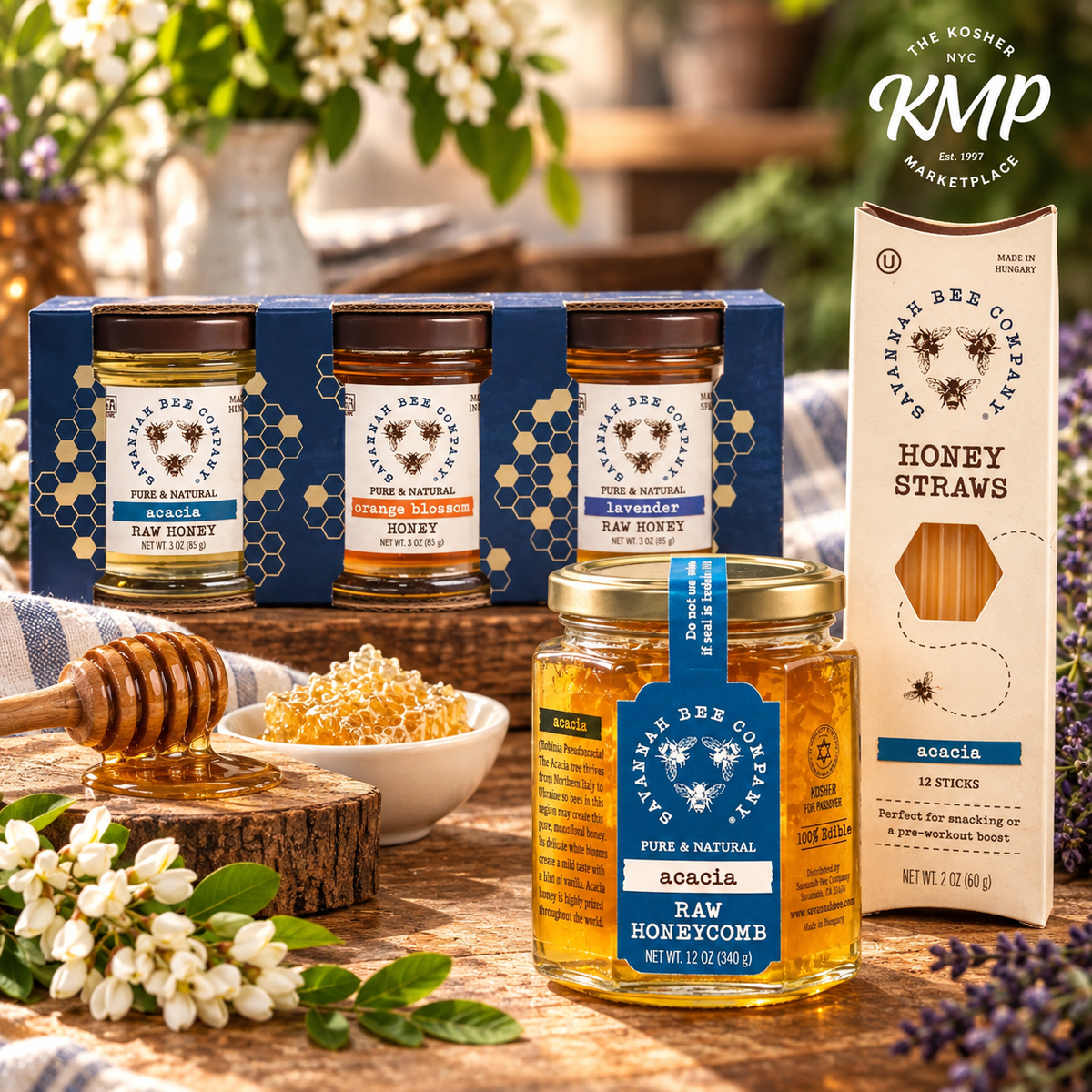 Savannah Bee Company honeycomb and artisanal honey gift selections for Rosh Hashana
