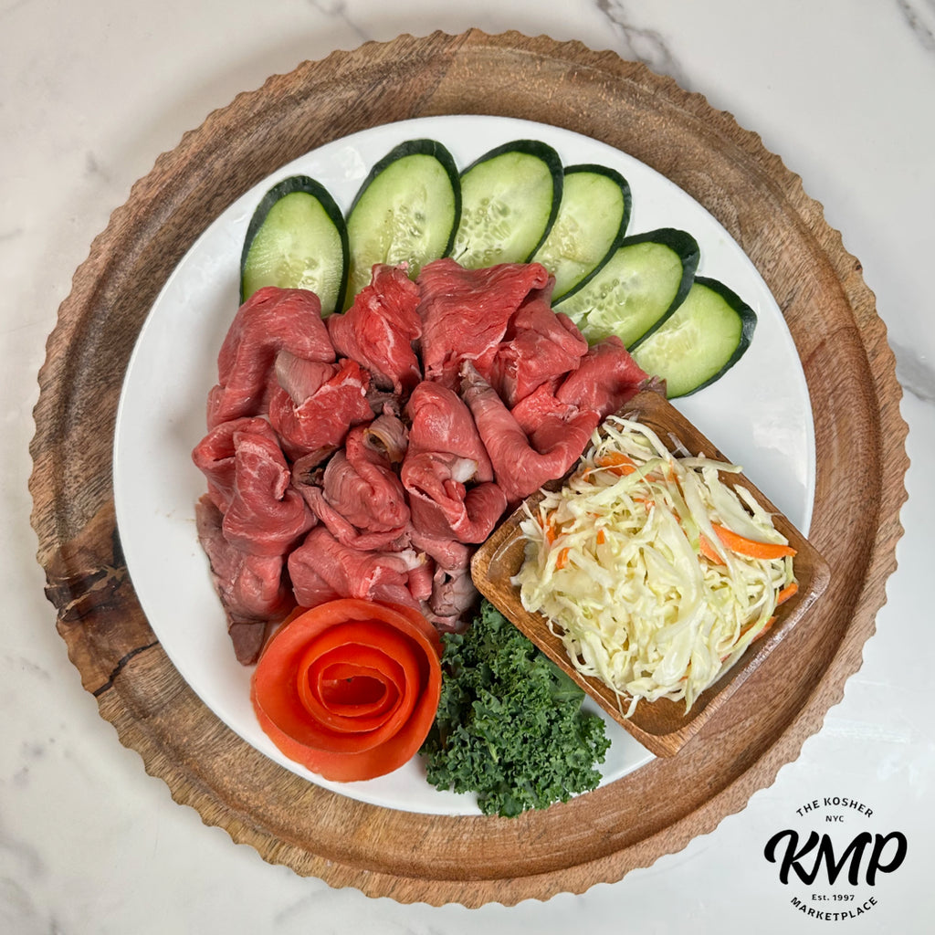 Sliced Medium-Rare Roast Beef