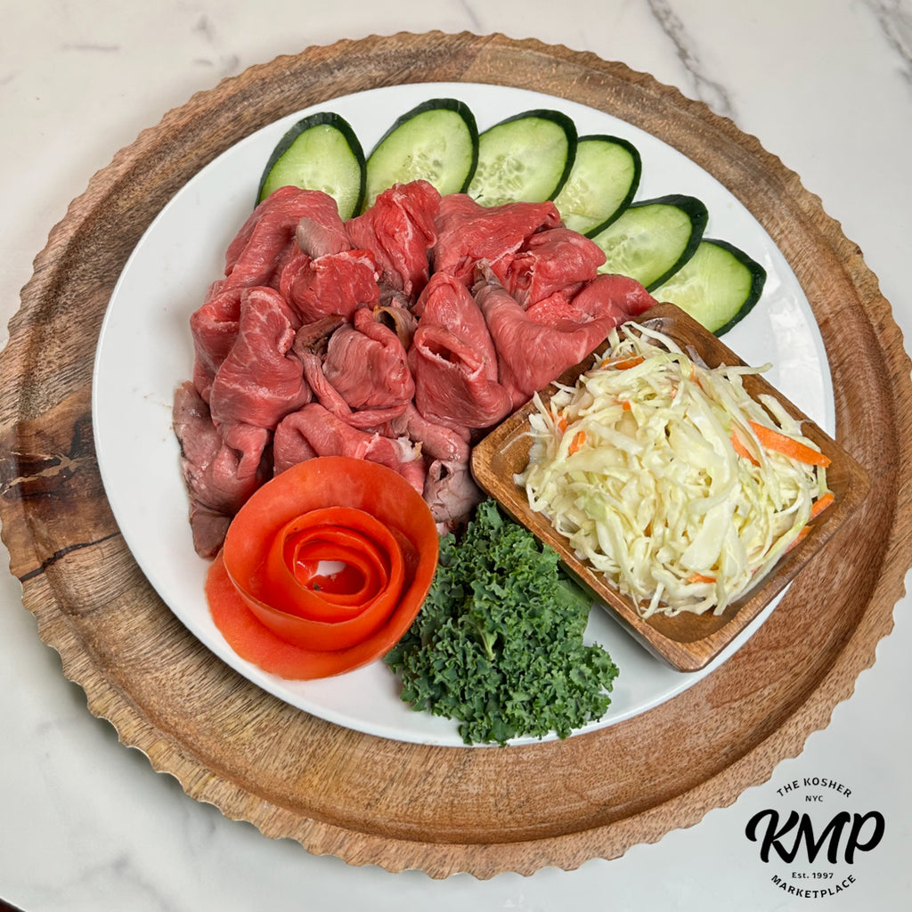 Sliced Medium-Rare Roast Beef