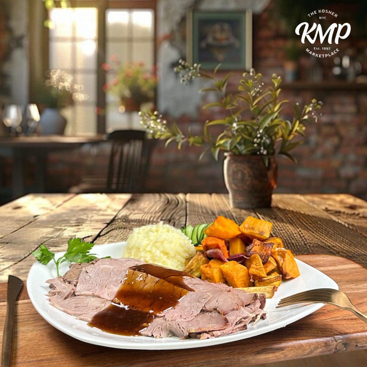 Sliced Brisket with Gravy