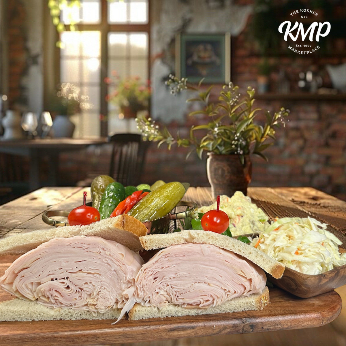 Smoked Turkey on Seedless Rye