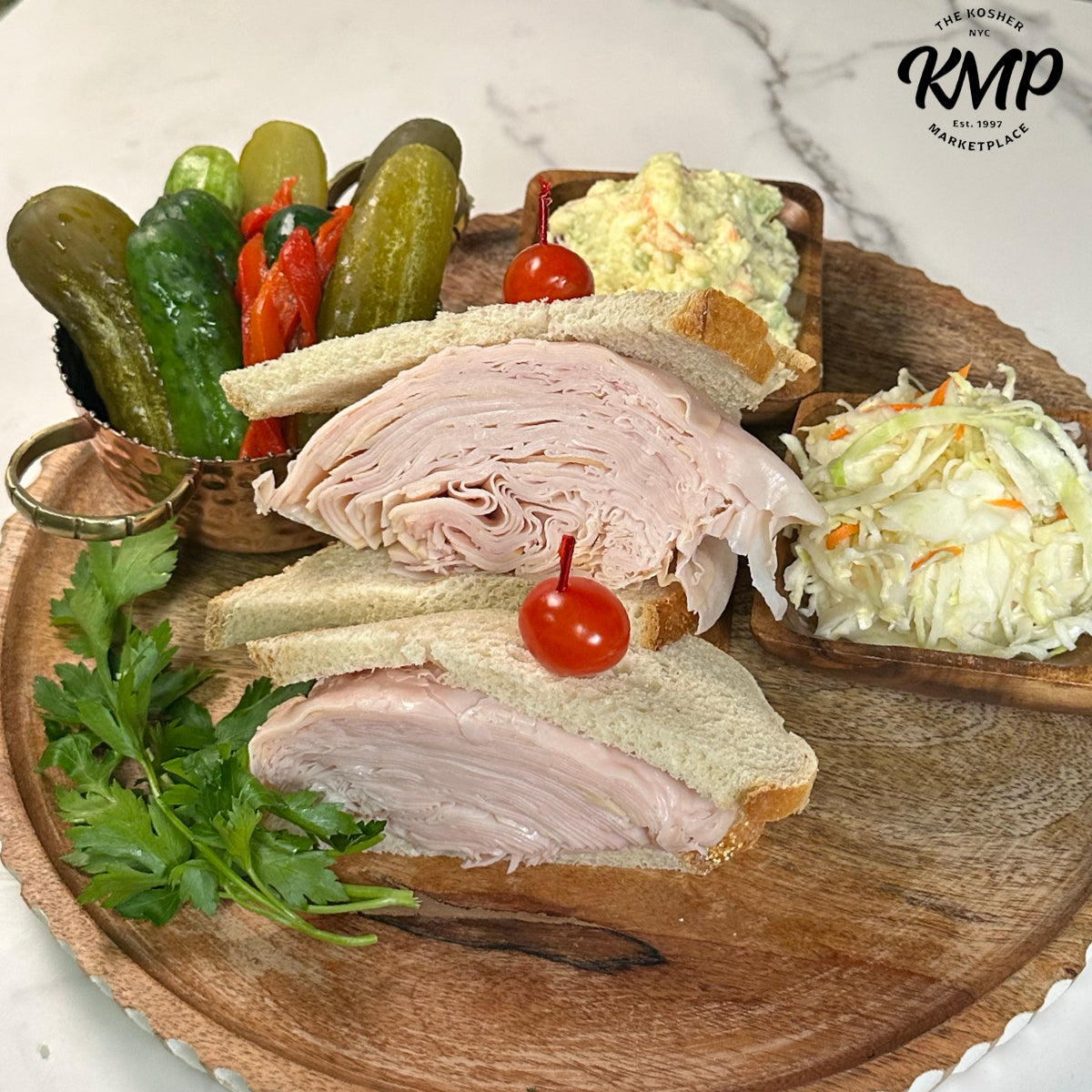 Smoked Turkey on Seedless Rye