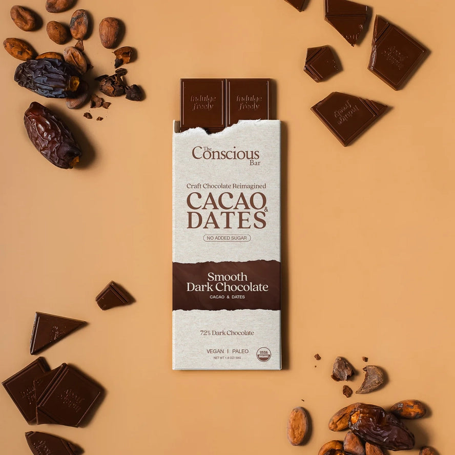 The Conscious Bar - Date Sweeteed Smooth Dark Chocolate