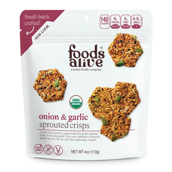 Foods Alive Onion and Garlic Organic Sprouted Crisps