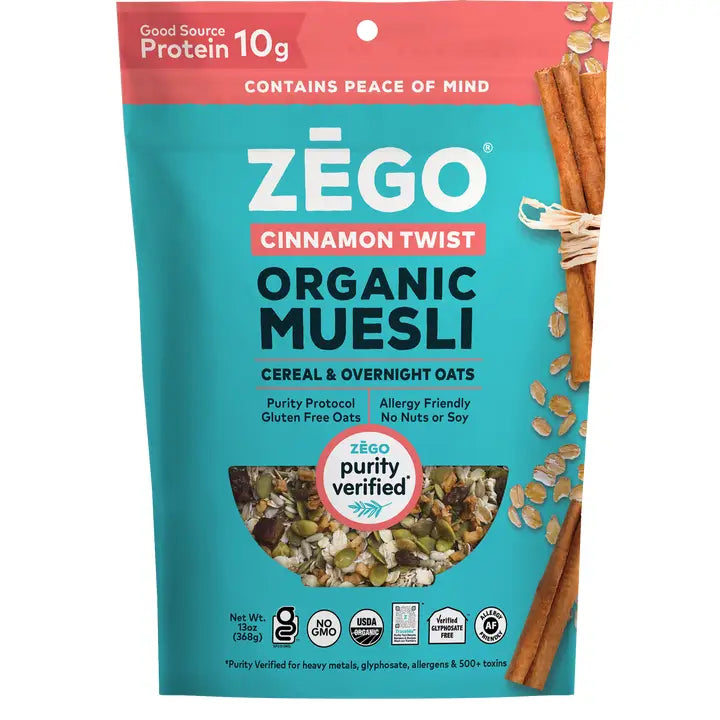 ZEGO Organic Gluten-Free Nut-Free Muesli: Cinnamon Twist