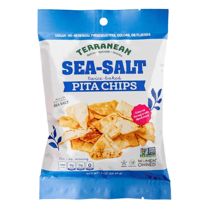 Terranean Sea Salt Twice-Baked Pita Chips