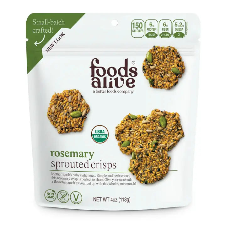 Foods Alive Rosemary Organic Sprouted Crisps