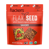 Flackers Organic Flax Seed Crackers, Savory