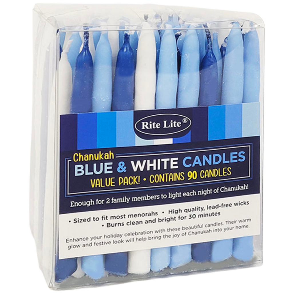 Rite Lite Blue & White Chanukah Candles Value Pack