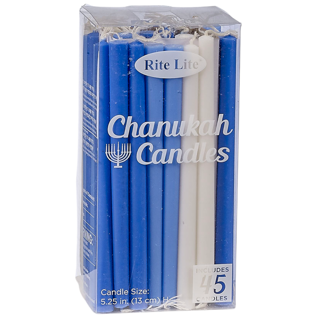 Rite Lite Deluxe Chanukah Candles - Blue & White