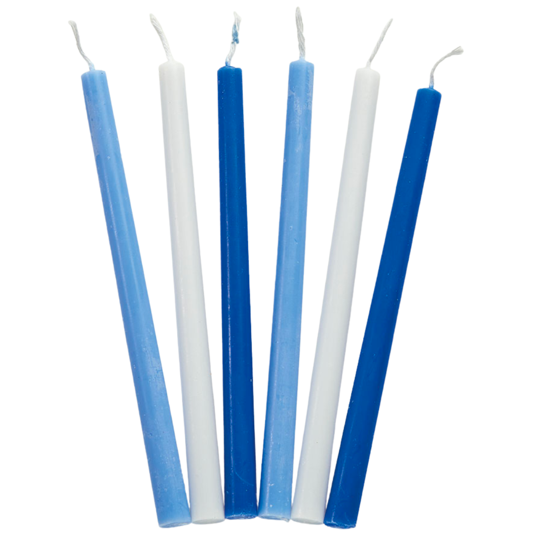 Rite Lite Deluxe Chanukah Candles - Blue & White
