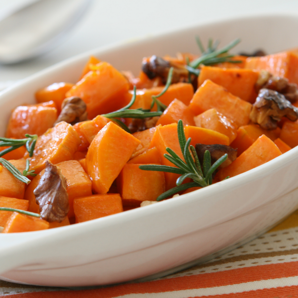 Candied Yams with Maple-Glazed Pecans