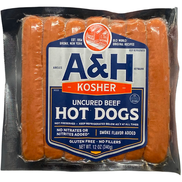 A & H Uncured No-Nitrate Added Reduced Fat & Sodium Mini Hot Dogs 10 oz.