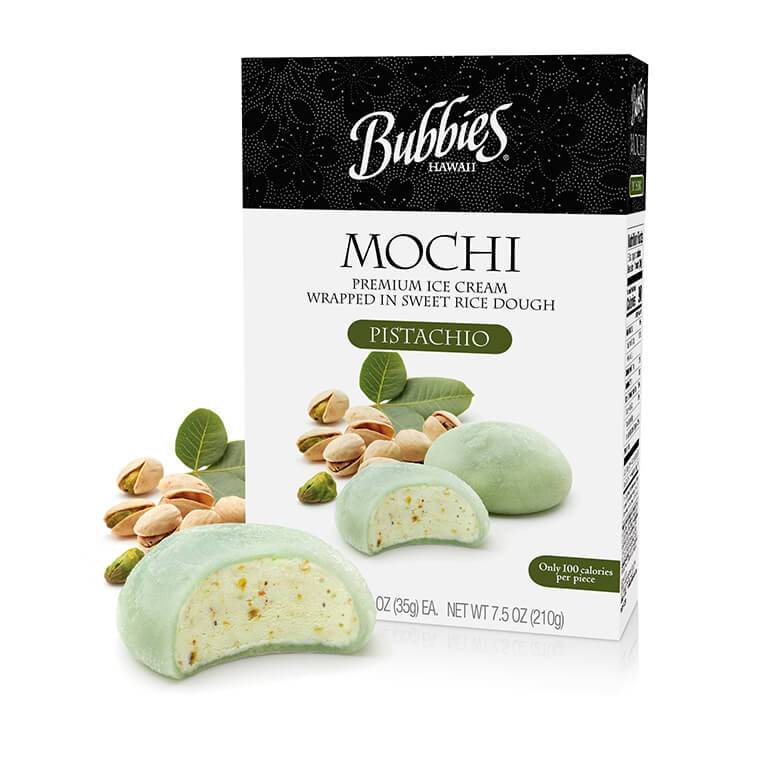 Bubbies Pistachio Mochi Ice Cream