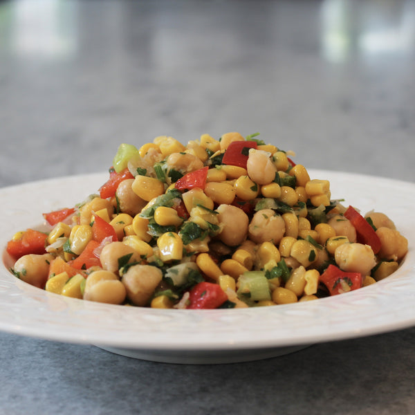 Lemon Herb Chickpea & Corn Salad