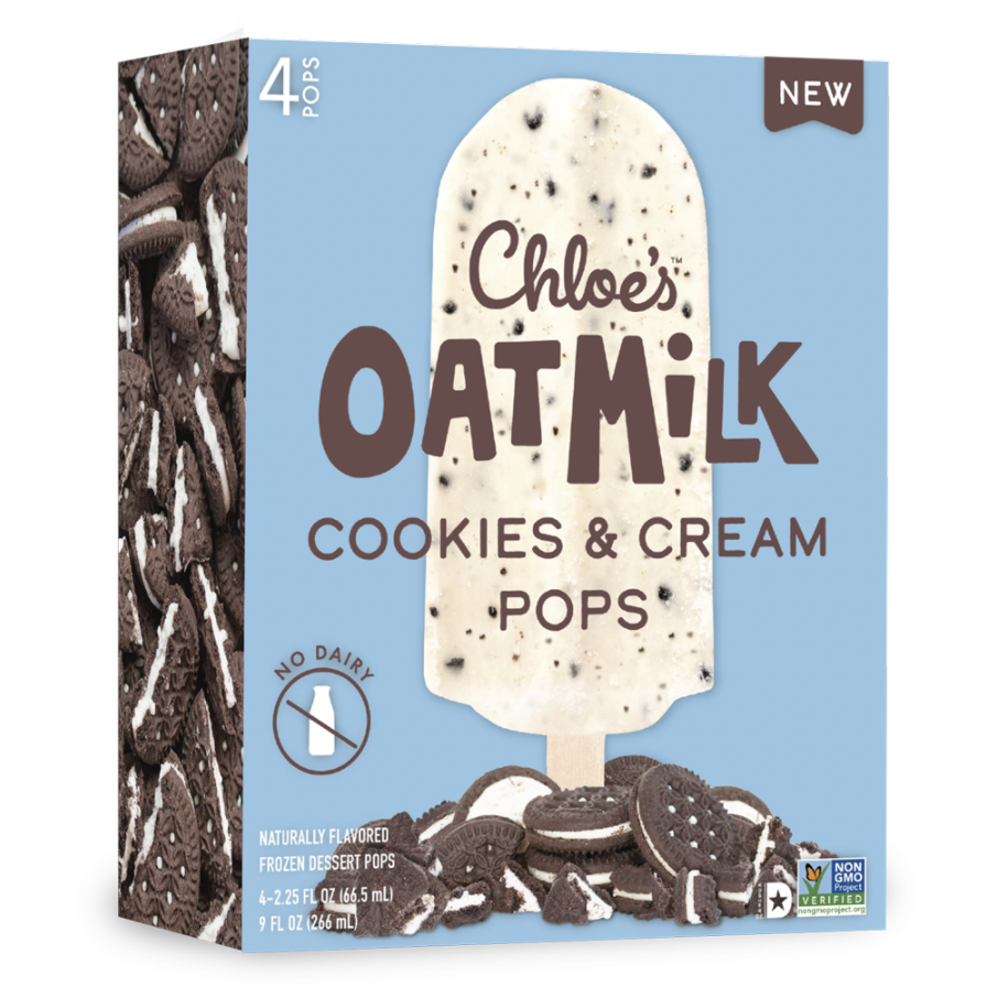 Chloe's Oat Milk Cookies & Cream Pops