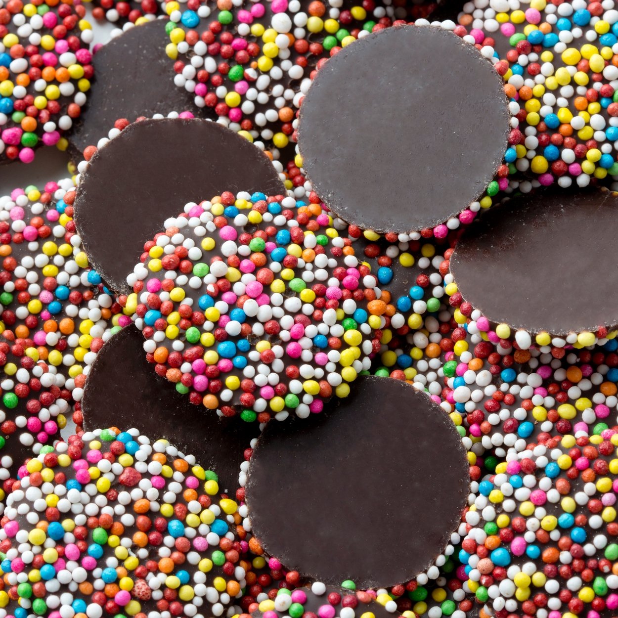 Dark Chocolate Rainbow Nonpareils