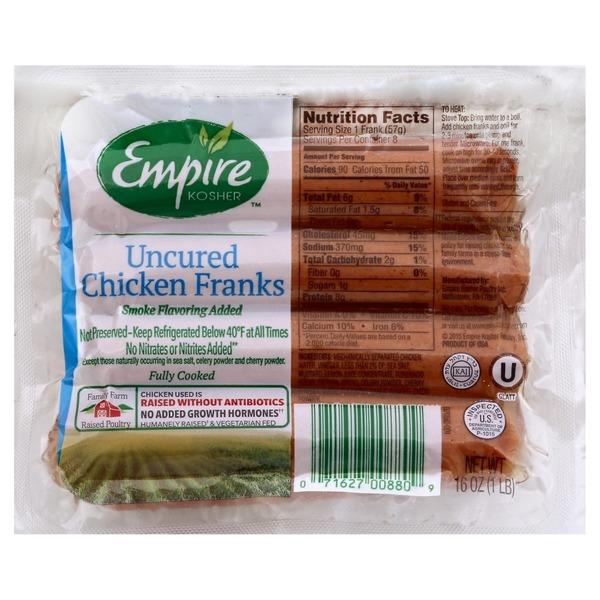 Empire Kosher Uncured Chicken Franks