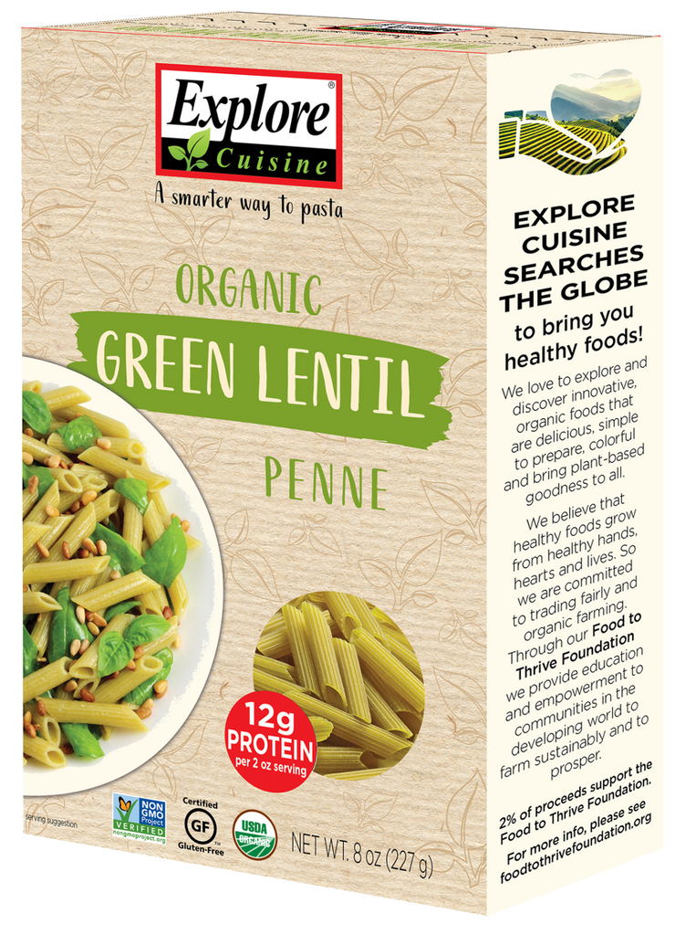 Explore Cuisine Organic Green Lentil Penne