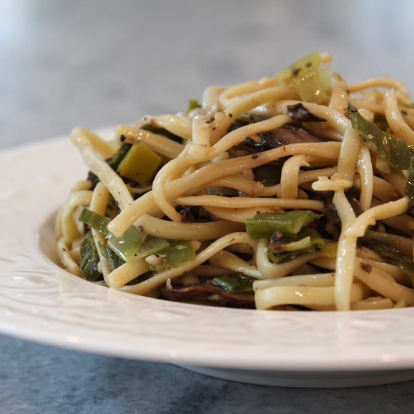 Fettuccine with Shiitake Mushrooms & Leeks