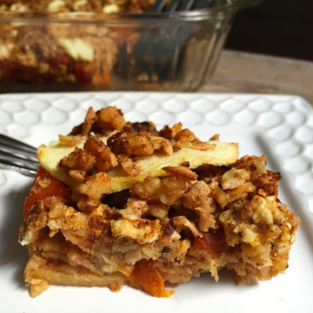 KFP Sweet Matzoh Farfel Kugel with Apples