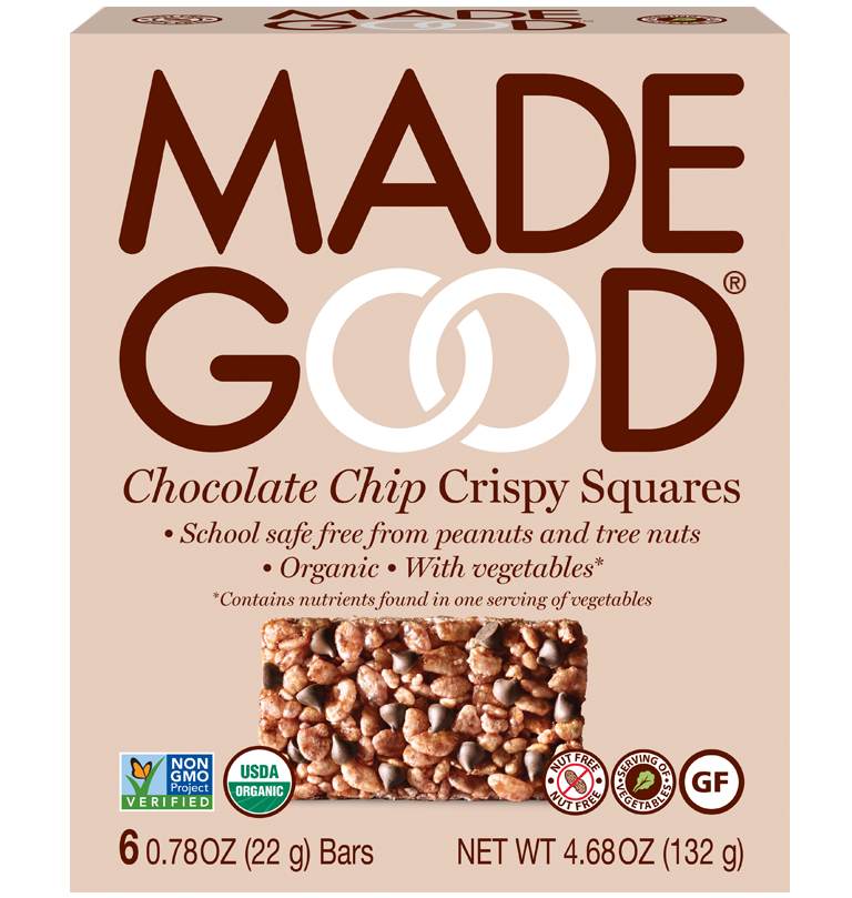 MadeGood Chocolate Chip Crispy Squares