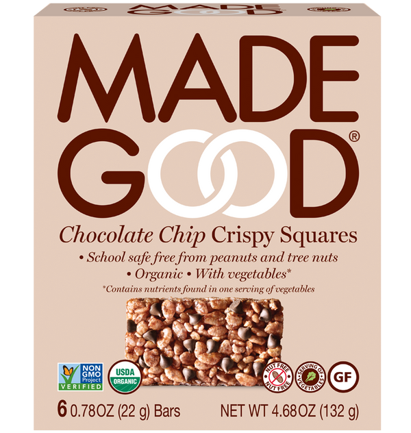 MadeGood Chocolate Chip Crispy Squares