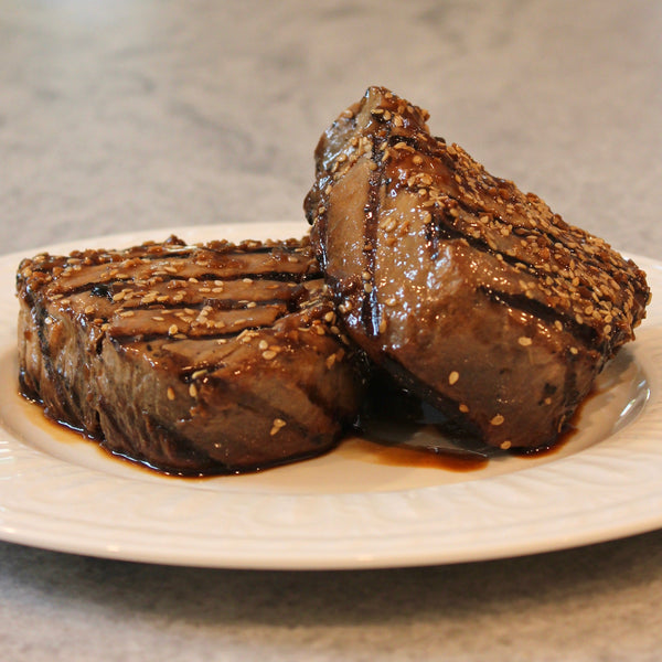 Grilled Medium-Rare Teriyaki Tuna