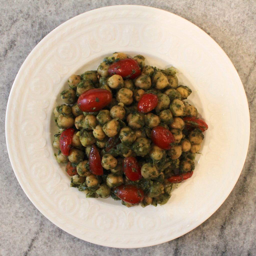Organic Pesto Chickpea Salad Catering Bowl