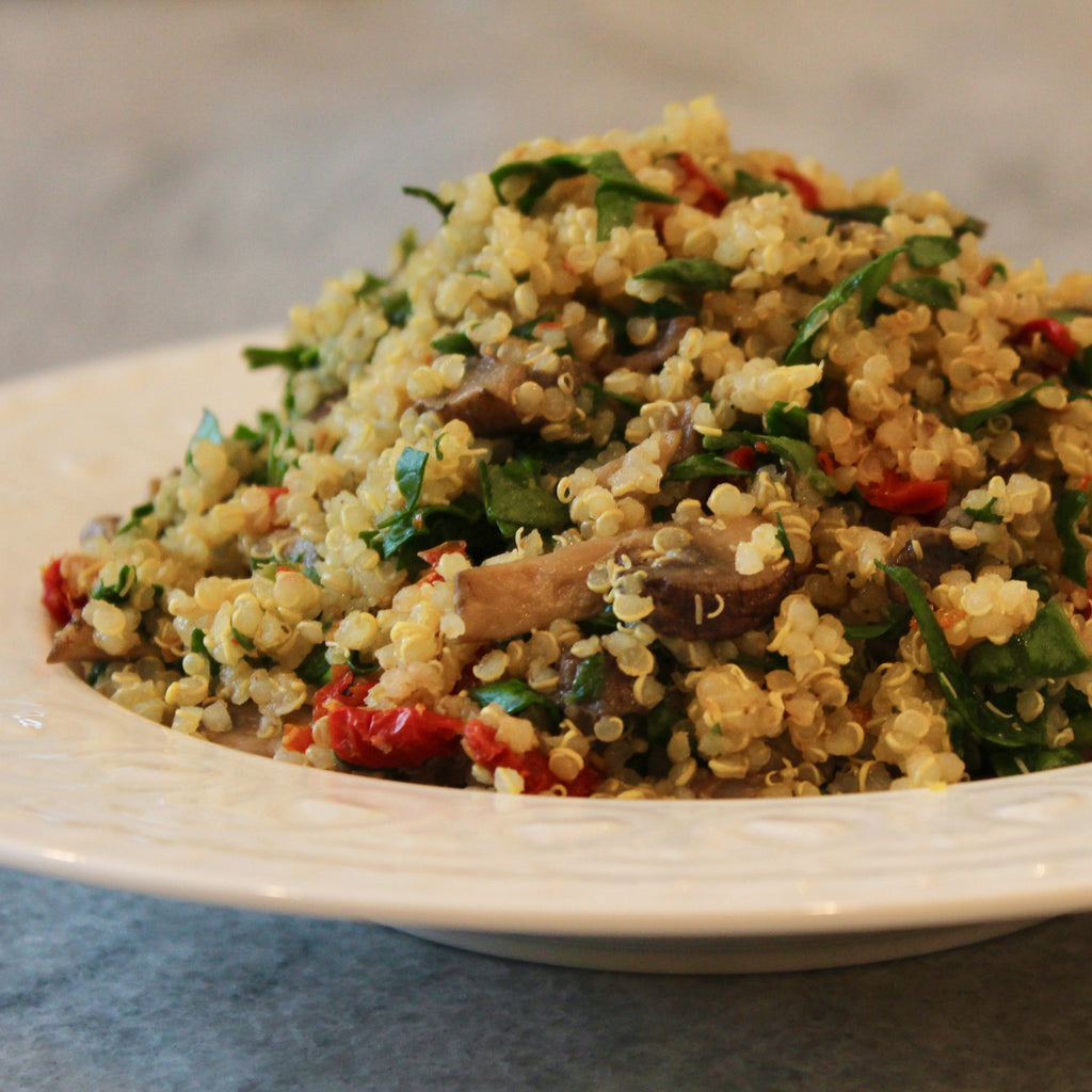 Quinoa with Sundried Tomatoes & Mushrooms Catering Bowl