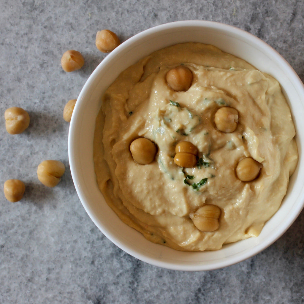 Organic Hummus with Chickpeas Catering Bowl