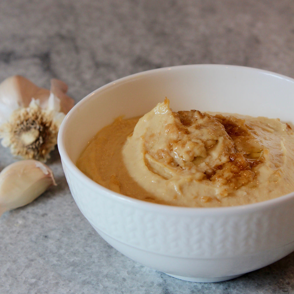 Organic Roasted Garlic Hummus Catering Bowl