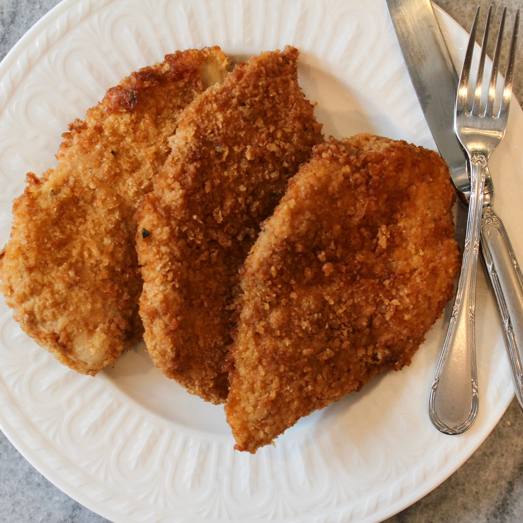 Panko-Crusted Boneless Chicken Cutlets Catering Tray