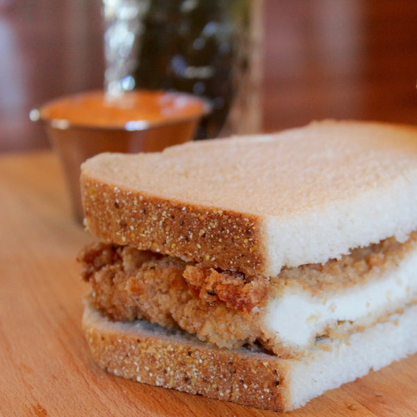 Panko-Crusted Chicken Cutlets on Seedless Rye