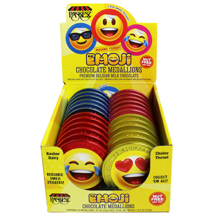 Paskesz Milk Chocolate Emoji Medallions