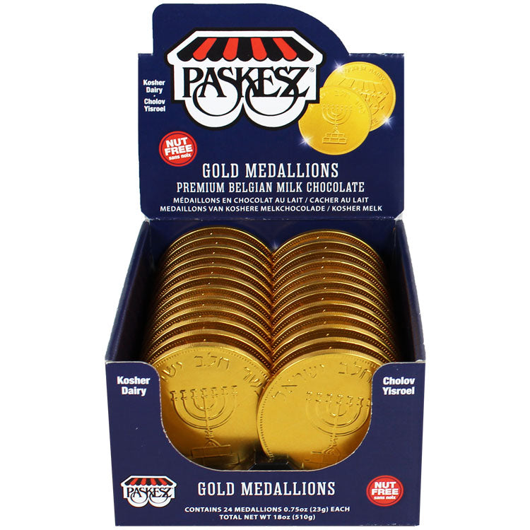 Paskesz Milk Chocolate Gold Medallions