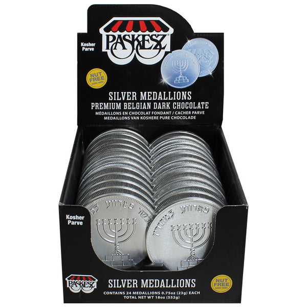 Paskesz Parve Chocolate Silver Medallions