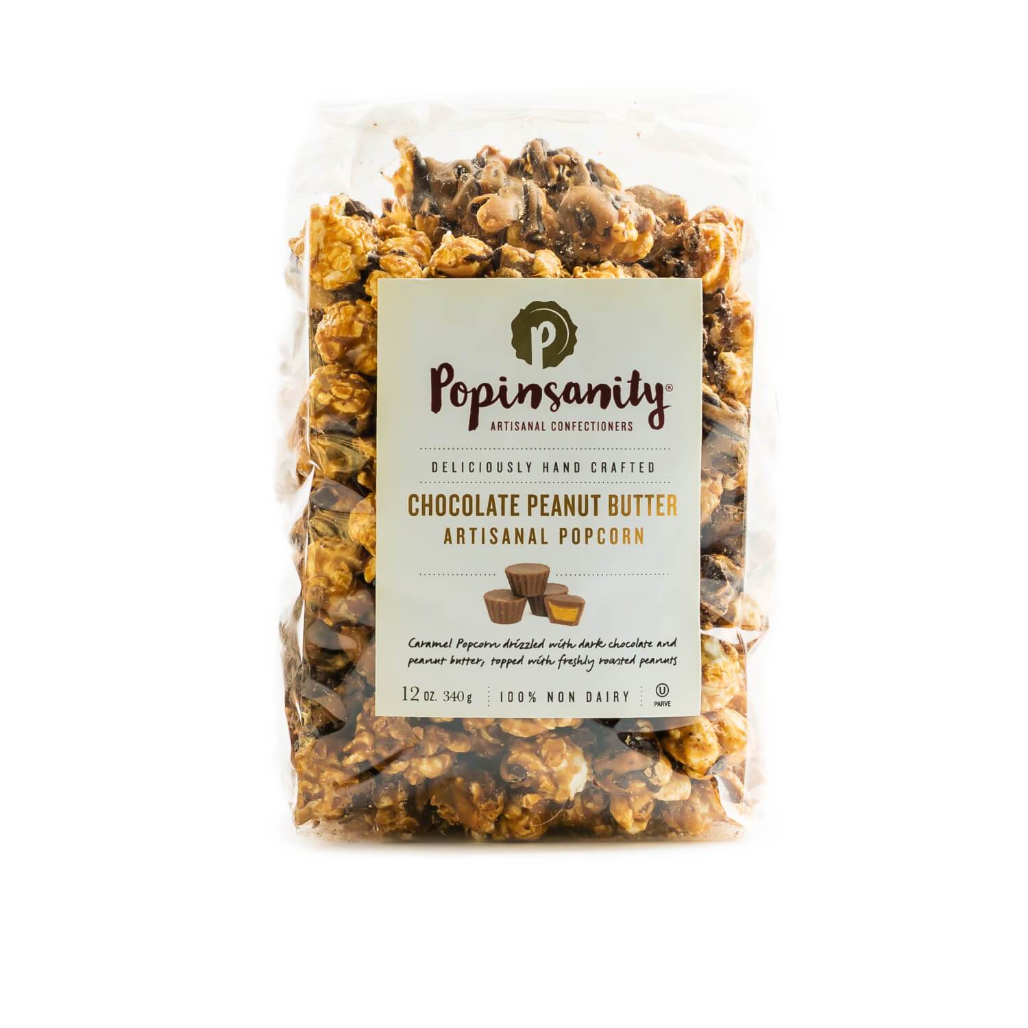 Popinsanity Chocolate Peanut Butter Artisnal Popcorn