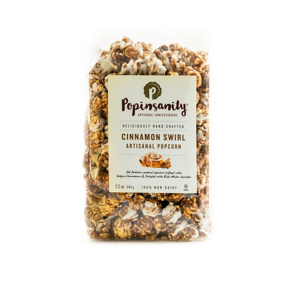 Popinsanity Cinnamon Swirl Artisnal Popcorn
