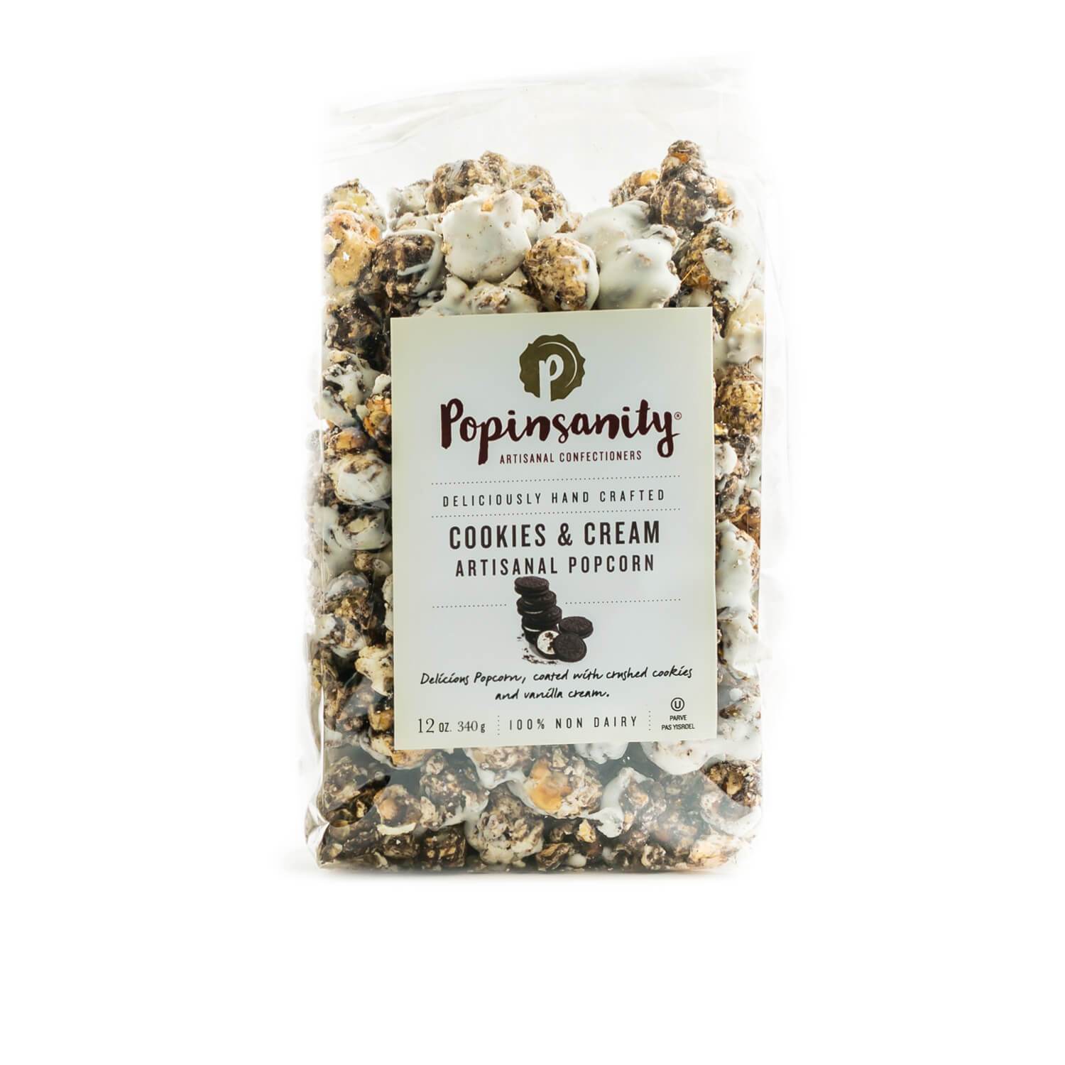 Popinsanity Cookies & Cream Artisnal Popcorn