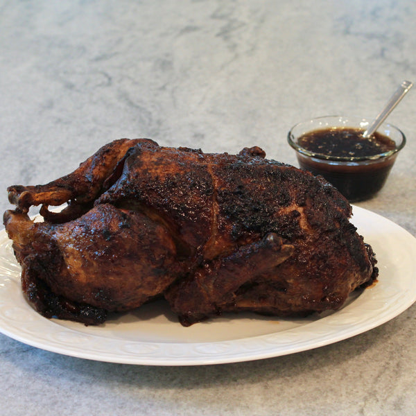 Roasted Pekin Duckling with Honey & Aged Balsamic Reduction
