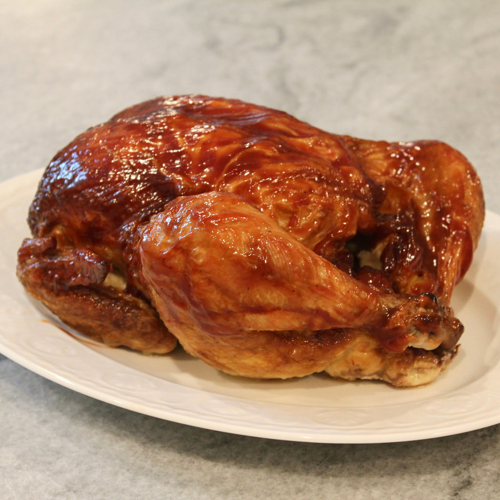 Organic Rotisserie Chicken with BBQ Sauce Catering Tray
