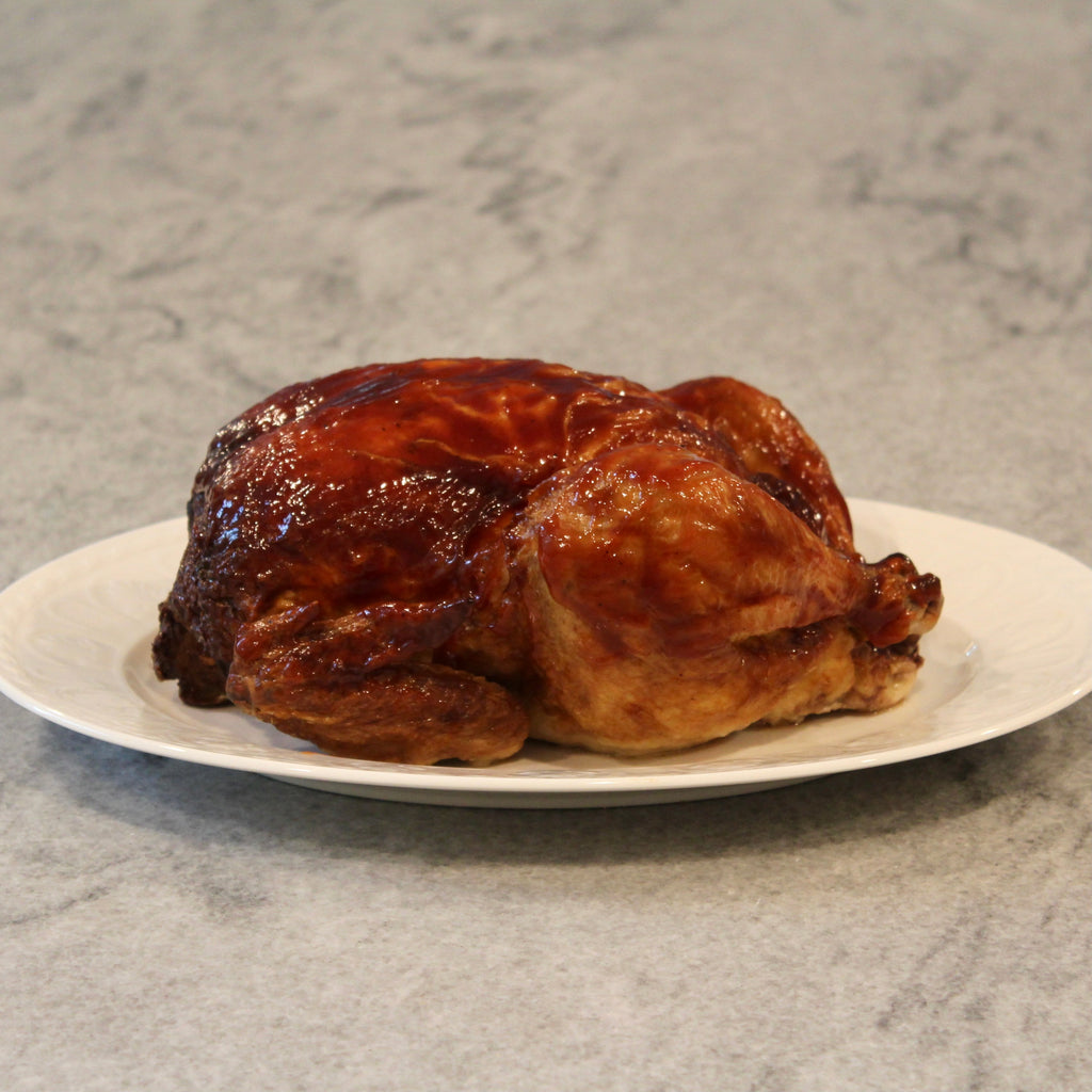 Organic Rotisserie Chicken with BBQ Sauce Catering Tray