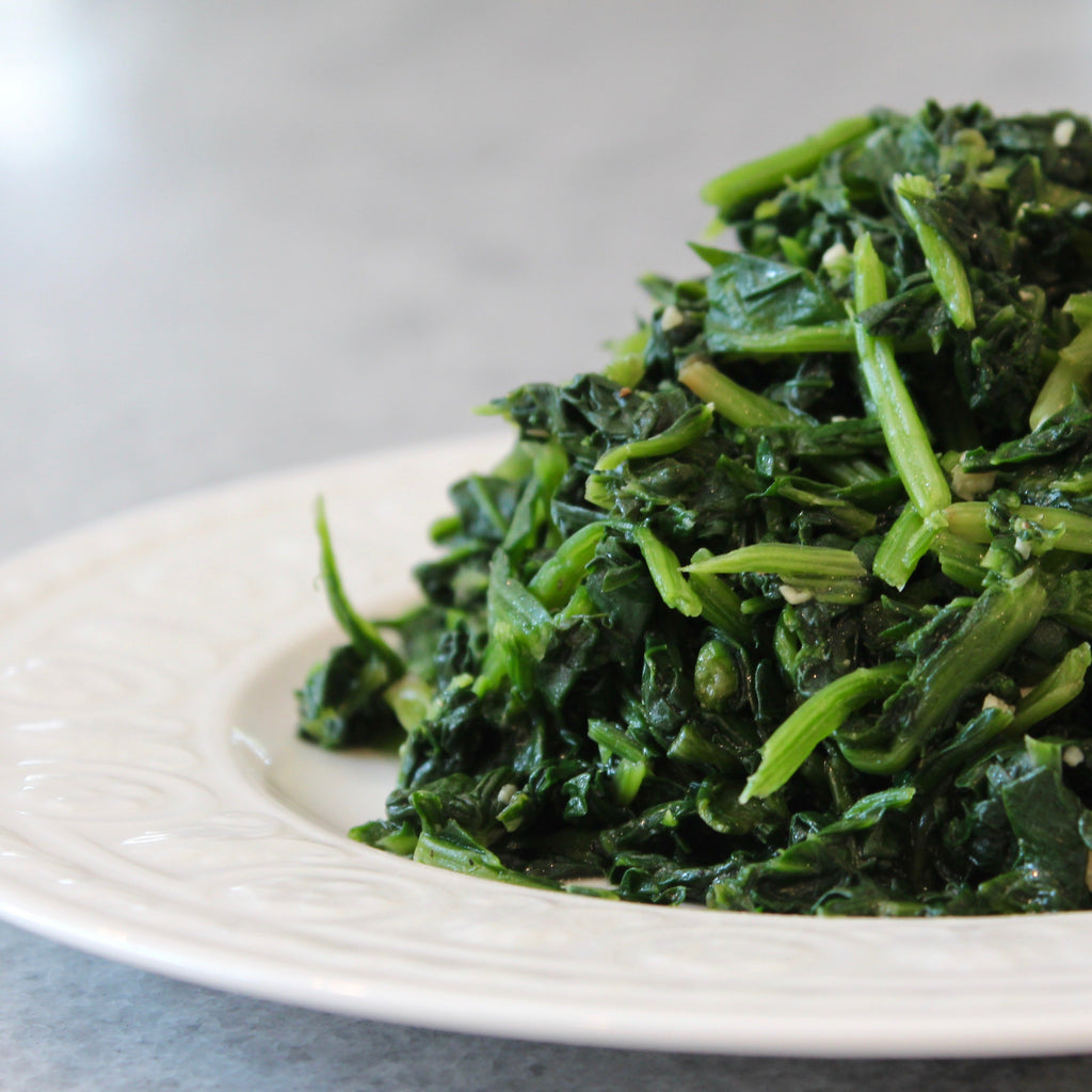 Sautéed Spinach with Garlic Catering Tray