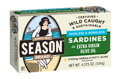 Season Skinless & Boneless Sardines in Extra Virgin Olive Oil