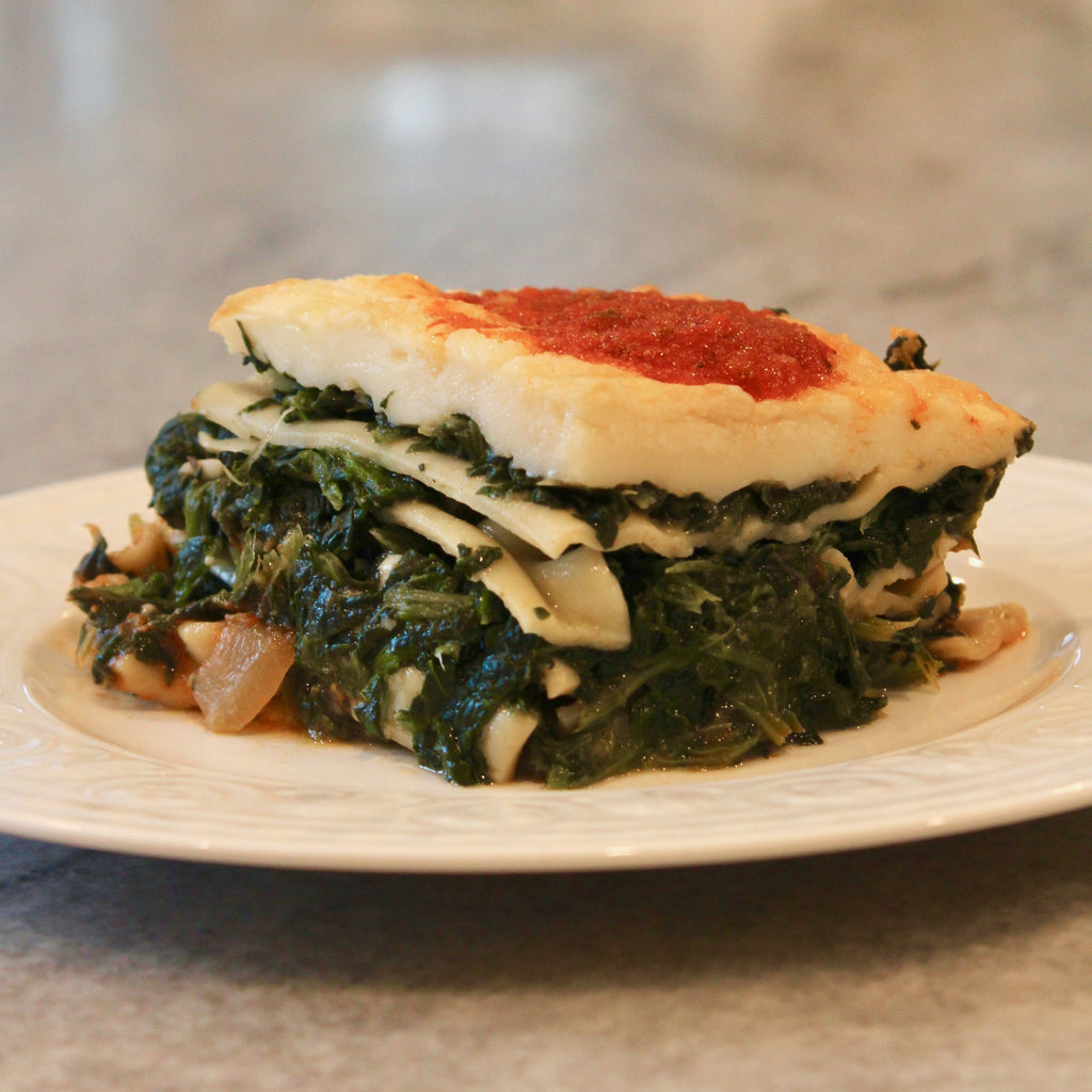 Spinach Lasagna with Dairy-Free Cheese Catering Tray