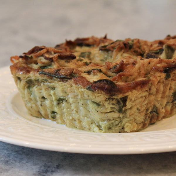Spinach & Wild Mushroom Kugel